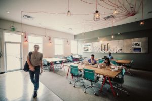 web design company workspace background